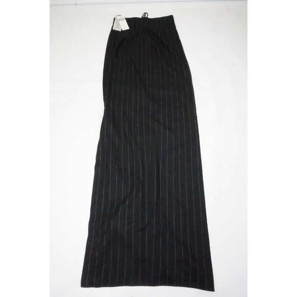 Ralph Lauren Collection Black Pinstriped Cashmere Blend Womens Skirt Sz 2 NEW